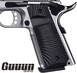 Guuun 1911 Ambi Safety Cut Big Scoop Grips With Sunburst Texture