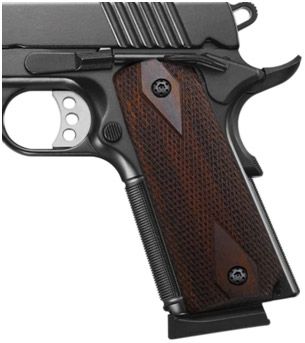 Cool Hand 1911 wood grip with checker diamond cut