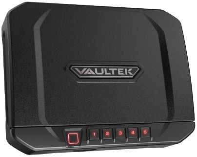 Best Overall: VAULTEK VT20i Biometric Handgun Bluetooth Smart Safe Pistol Safe with Auto-Open Lid and Rechargeable Battery